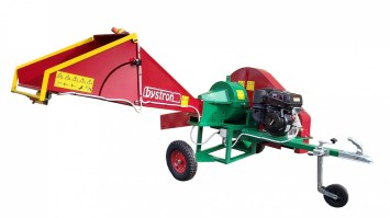 PIRANA LONGA csigás faaprító 15 LE benzin motorral, 410x100 vontatásra alkalmas kerekekkel (SP/SPA/02)